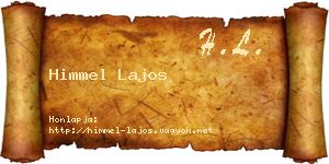 Himmel Lajos névjegykártya
